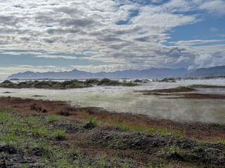 &Uacute;lfseyjarsandur, Black Beach Near Dj&uacute;pivogur in Iceland