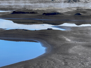 &Uacute;lfseyjarsandur, Black Beach Near Dj&uacute;pivogur in Iceland