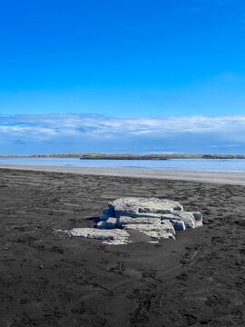 &Uacute;lfseyjarsandur, Black Beach Near Dj&uacute;pivogur in Iceland