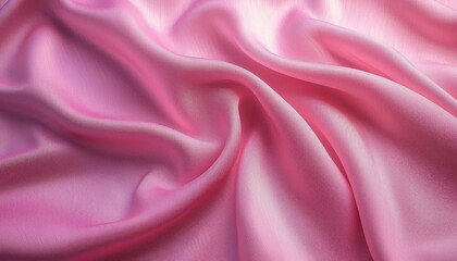 Obraz premium A close-up view of soft, flowing pink fabric, showcasing its smooth texture and gentle folds.
