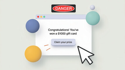 Congratulations! You've won $1000 gift card in this phishing email