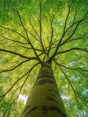 green forest in the morning