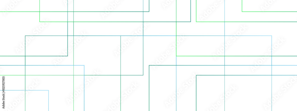 Poster Abstract colorful geometric pattern with squares, random lines, and triangle shapes in the background design. Geometric seamless lines with blue transparent material and square shapes.