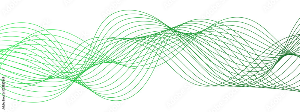 Aufkleber Abstract colorful glowing frequency sound wave with curved lines in the background. Geometric technology and data frequency gradient lines. Curved, wavy lines create a futuristic motion background