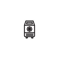 A simple yet impactful icon. A stylized freezer with a snowflake is the central focus, indicating cold storage and frozen goods. Editable icon.