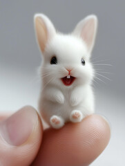 Obraz premium rabbit in a hand