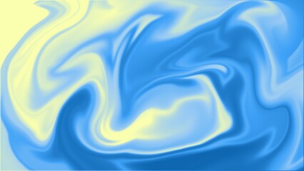 An abstract image featuring swirling patterns of blue and yellow, creating a smooth, fluid-like effect.