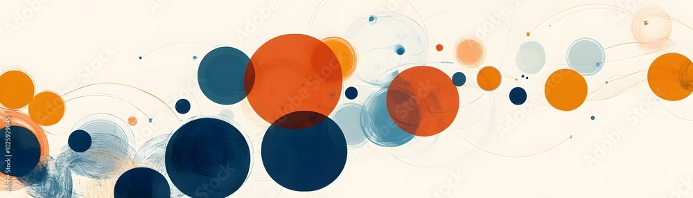 Poster an abstract illustration featuring colorful circles in various sizes creating a dynamic and vibrant 