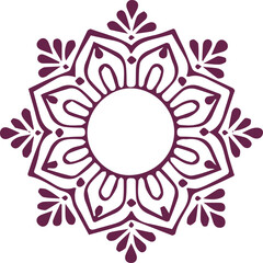 Beautiful flower art and mandala vector design