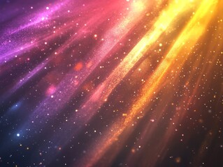 A visually striking colorful light flare in digital art, with beams of light in vibrant, abstract colors, ideal for creative projects or artistic visualizations