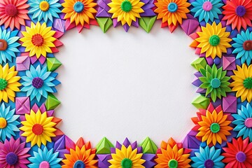 Fototapeta premium Colorful Minimalist Border Clipart for Creative Projects and Designs