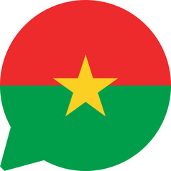 Fototapeta premium Chat Icon on BURKINA FASO Flag