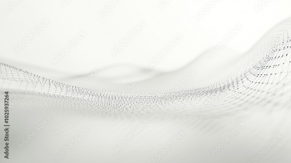 Poster abstract wave-like patterns in a light, airy composition.