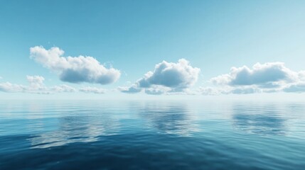 A wide, open horizon under a clear blue sky, representing endless possibilities and the beauty of an untouched natural world"