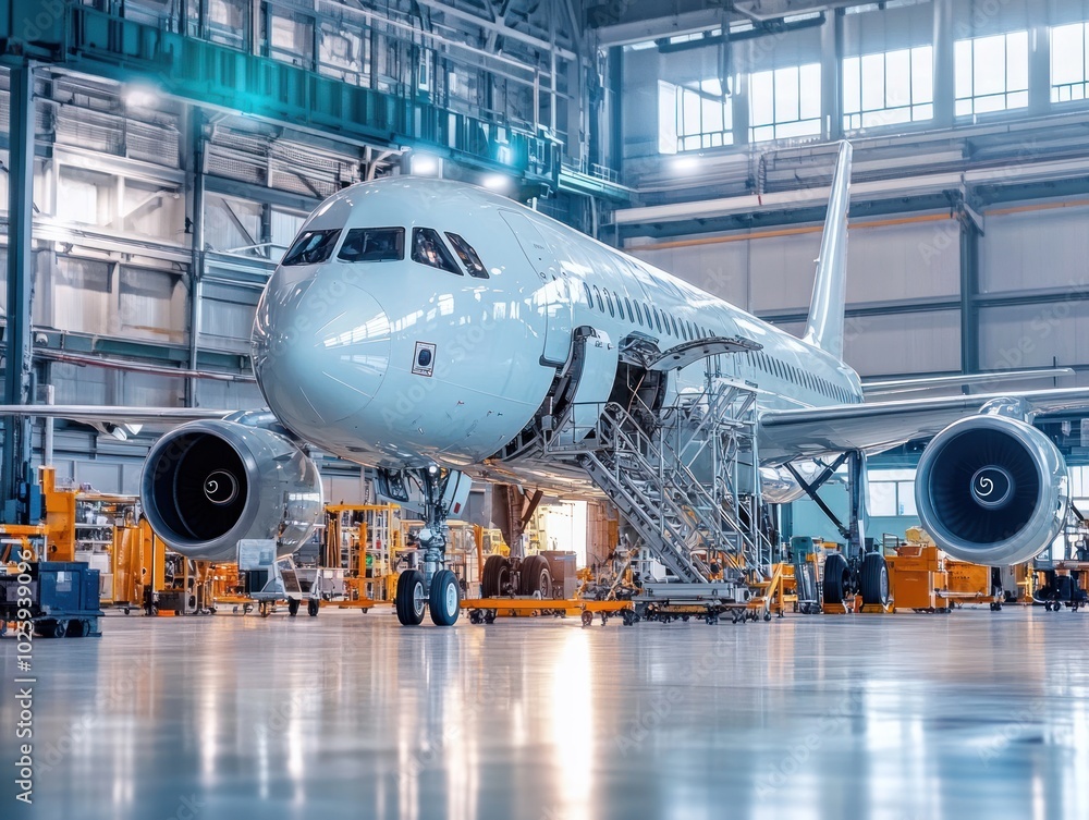 Poster an industry engineer in aerospace and defense, working in high-tech environments to enhance producti