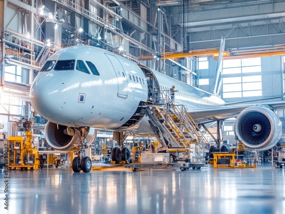 Poster an industry engineer in aerospace and defense, working in high-tech environments to enhance producti