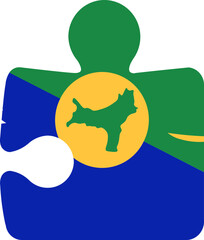 Christmas Island flag on Puzzle icon