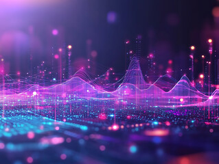 Digital technology hologram background