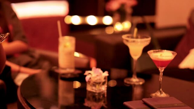 Cocktail Toast in Bangkok Lounge