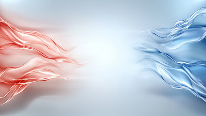 Fototapeta premium Ethereal Silk Waves, A Symphony of Blue and Pink