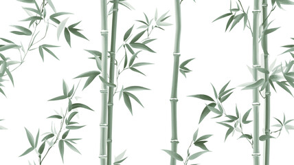 Bamboo forest vector background. Green bamboo forest background. Vector illustration