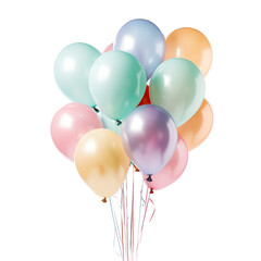 A colorful arrangement of balloons ready for a festive celebration indoors