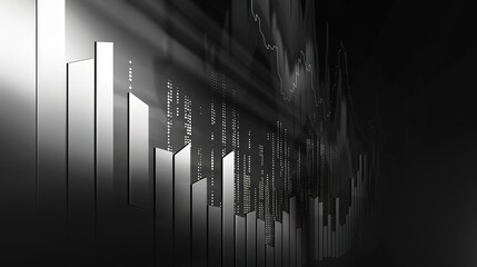 GDP diversifcation gradient background, Black and White, Generative Ai 