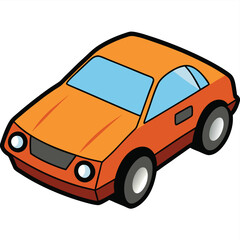 car Flat vector illustration  on a white background