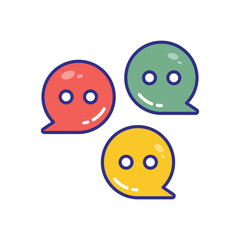 Chat vector icons stock illustration