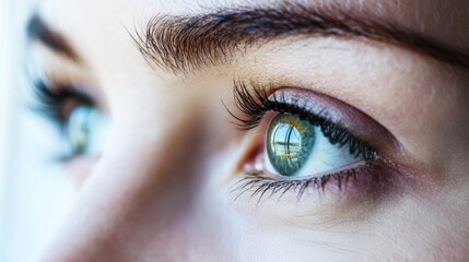 Conceptual image of a close-up of eyes blinking in slow motion, emphasizing the beauty of human expression