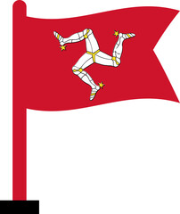 Isle Of Man Flag Crisp Flown