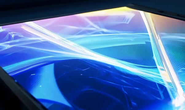 futuristic lcd panel with vibrant display
