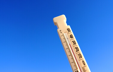 Thermometer for measuring outdoor air temperature. Meteorological device for observing and...