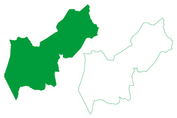 Obraz premium Conceicao do Almeida municipality (Bahia state, Municipalities of Brazil, Federative Republic of Brazil) map vector illustration, scribble sketch Conceicao do Almeida map