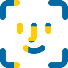 SWEDEN flag on Face ID outline icon