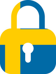 SWEDEN flag on Lock icon