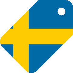 SWEDEN Flag on Price Tag
