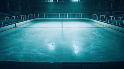 Obraz premium Hockey ice rink sport arena empty field - stadium