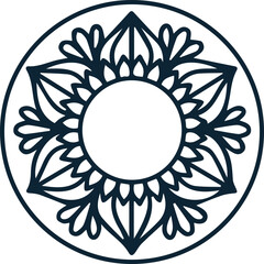 Beautiful flower art and mandala vector design