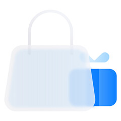 Shipping Cart Bag Basket Trolley Location Place Shopping E-commerce Asset Element Glassmorphism Icons and Symbol Png Svg Illustrator	