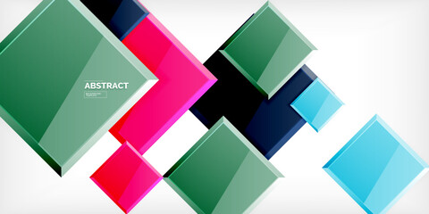 Shiny glossy metallic or plastic square design background. Vector Illustration For Wallpaper, Banner, Background, Card, Book Illustration, landing page