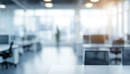 A modern office space with desks and computers, designed for productivity and collaboration.