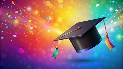 Graduation Hat Clipart for Celebratory Designs, Perfect for Announcements and Invitations