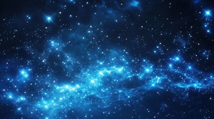 Fototapeta premium A beautiful constellation of stars, forming intricate patterns across a perfectly clear night sky, with detailed twinkling points of light.