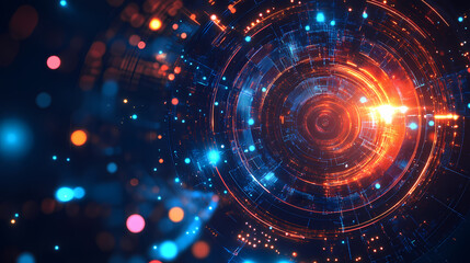 abstract background with glowing circles