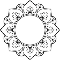 Beautiful flower art and mandala vector design