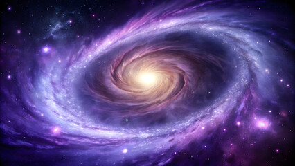 Obraz premium Solid Minimalist Galaxy Swirl with Purple Nebula Background
