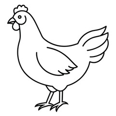 Chicken silhouette vector illustration