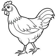 Chicken silhouette vector illustration