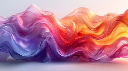 Obraz premium A simple name for this image could be Flowing Blue Smoke with Curved Light Patterns